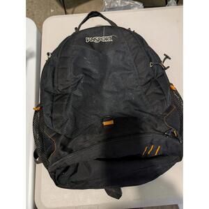 Jansport Backpack Orange Black Gray Bookbag
